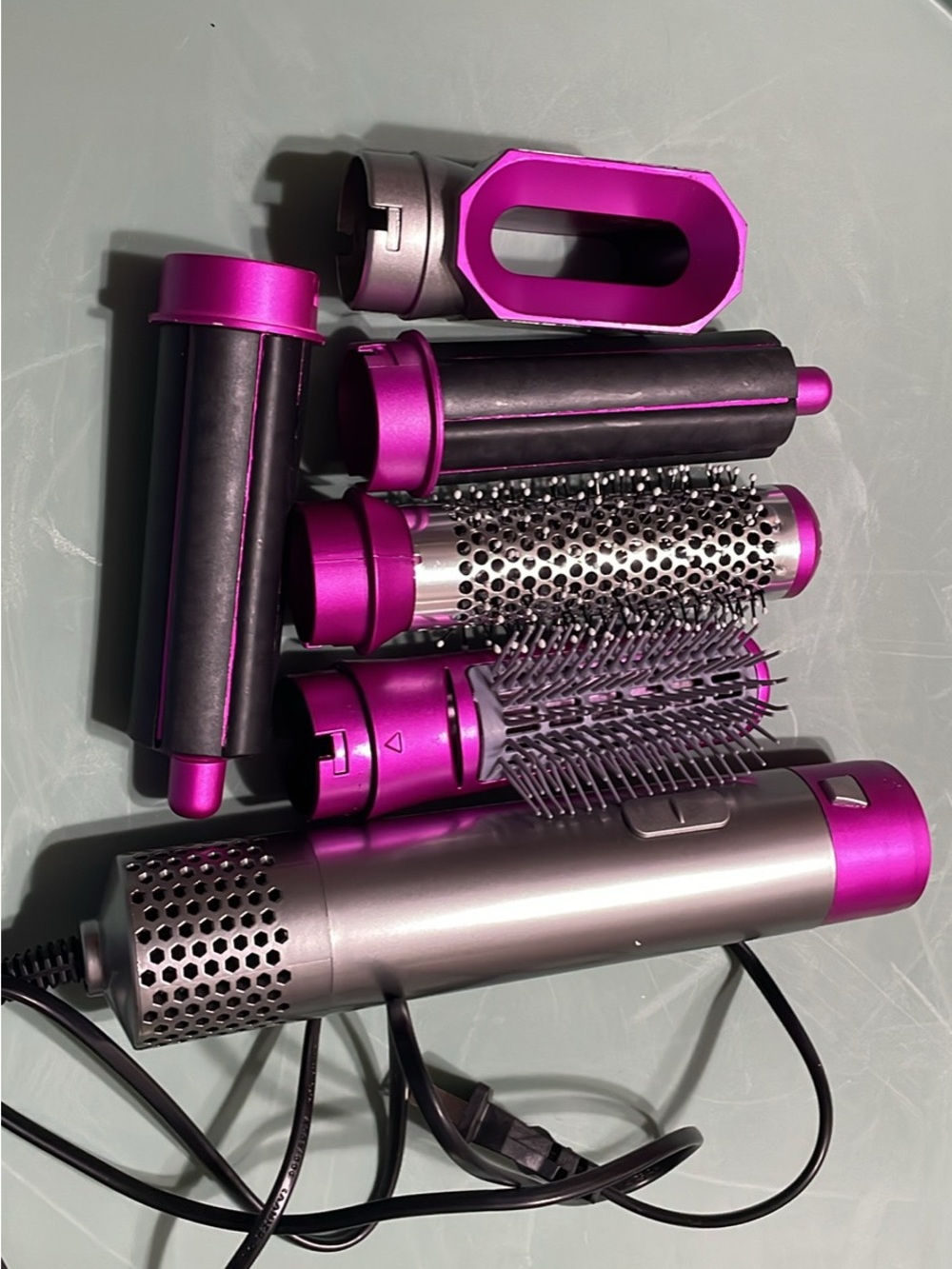 Magenta & Silver Multi-Styler Brush Set